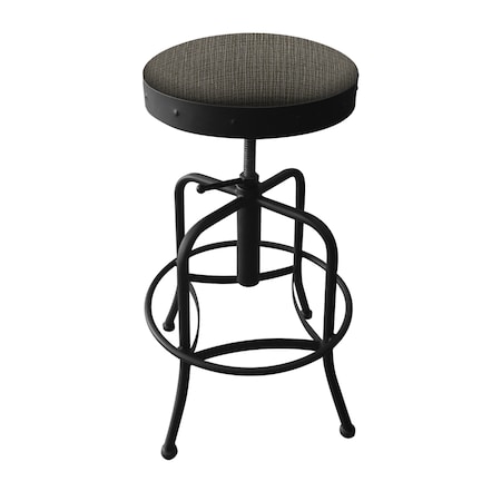 Holland Bar Stool Co Adjustable Stool, Black Wrinkle, Graph Chalice Seat 910BW019